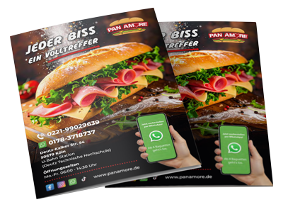 PanAmore Speisekarte Flyer